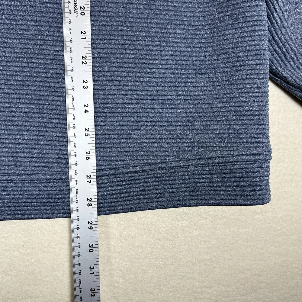 Swannies Sweater Mens 2XL Blue Quarter Zip Pullover Textured Golf 100% Polyester